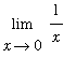 limit(1/x,x = 0)