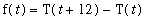 f(t) = T(t+12)-T(t)