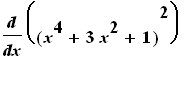 diff((x^4+3*x^2+1)^2,x)