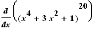 diff((x^4+3*x^2+1)^20,x)