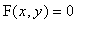 F(x,y) = 0
