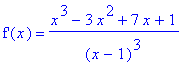 `f'`(x) = (x^3-3*x^2+7*x+1)/(x-1)^3