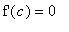 `f'`(c) = 0