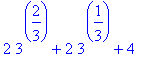 2*3^(2/3)+2*3^(1/3)+4
