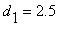 d[1] = 2.5