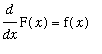 Diff(F(x),x) = f(x)