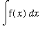 Int(f(x),x)