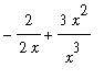 -2/(2*x)+3*x^2/(x^3)