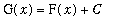 G(x) = F(x)+C