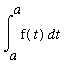 Int(f(t),t = a .. a)