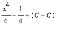 x^4/4-1/4+C-C