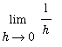 Limit(1/h,h = 0)