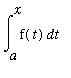 Int(f(t),t = a .. x)