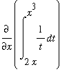 Diff(Int(1/t,t = 2*x .. x^3),x)