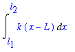 Int(k*(x-L),x = l[1] .. l[2])