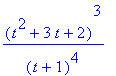 (t^2+3*t+2)^3/(t+1)^4