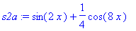 s2a := sin(2*x)+1/4*cos(8*x)