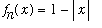 f[n](x) = 1-abs(x)