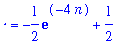 `` = -1/2*exp(-4*n)+1/2