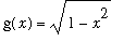 g(x) = sqrt(1-x^2)